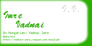 imre vadnai business card